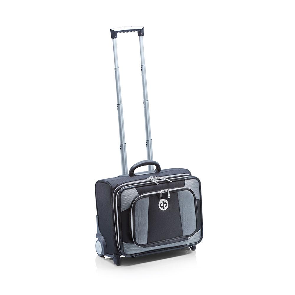 Drakes Pride Low Roller Trolley Bag - Borsa Con Ruote Per Bocce, Argento, Manico Estensibile, Scomparti Per Scarpe E Accessori